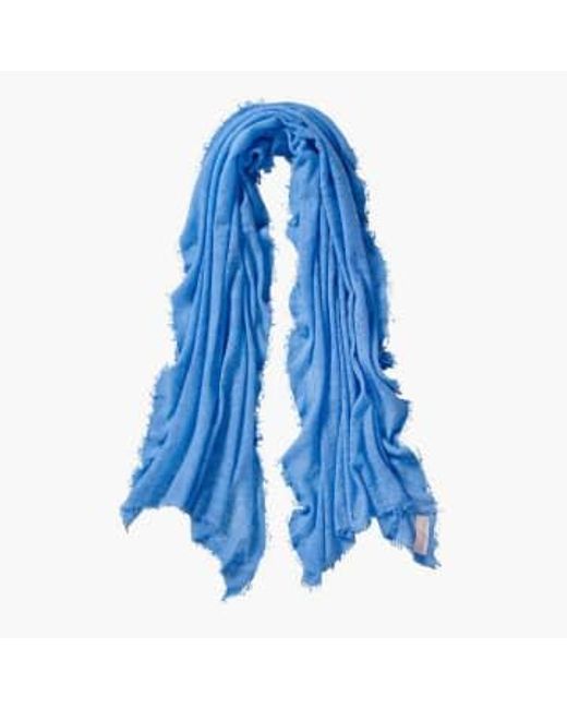Foulard doux à 100% cachemire feutre à la main PUR SCHOEN en coloris Blue