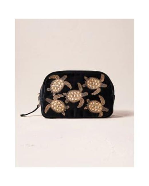 Elizabeth Scarlett Black Turtle Conservation Cosmetics Bag Charcoal / Os