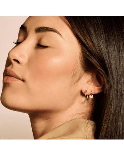 14K Gold Clicker 96Mm Hoop Earrings di Blush Lingerie in Metallic