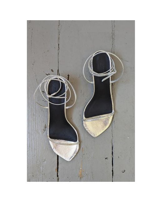 Isabel Marant Aridee Metallic Silver Sandals Lyst