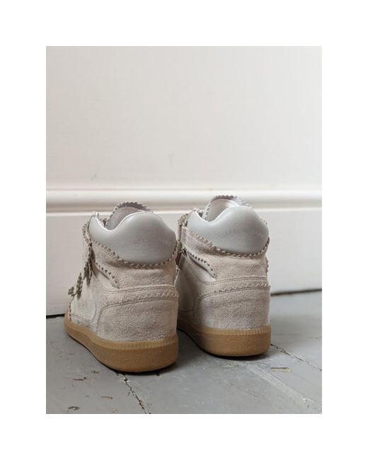 Étoile Isabel Marant Bilsy Ecru Suede & Leather Hi-top Sneakers in |