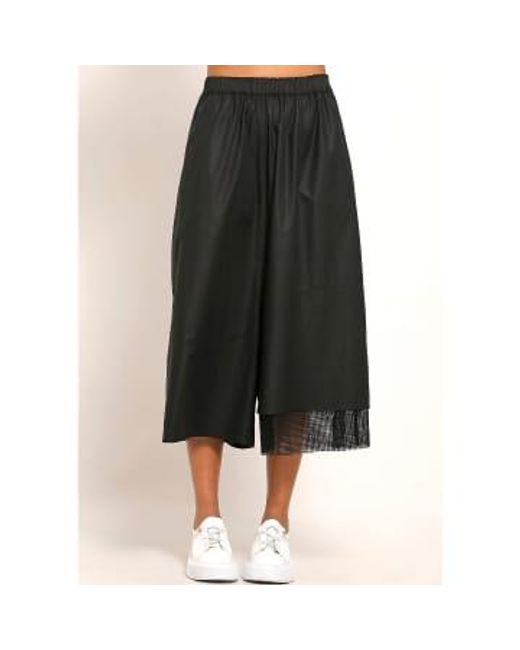 New Arrivals Black Bize Wide Trousers With Netting