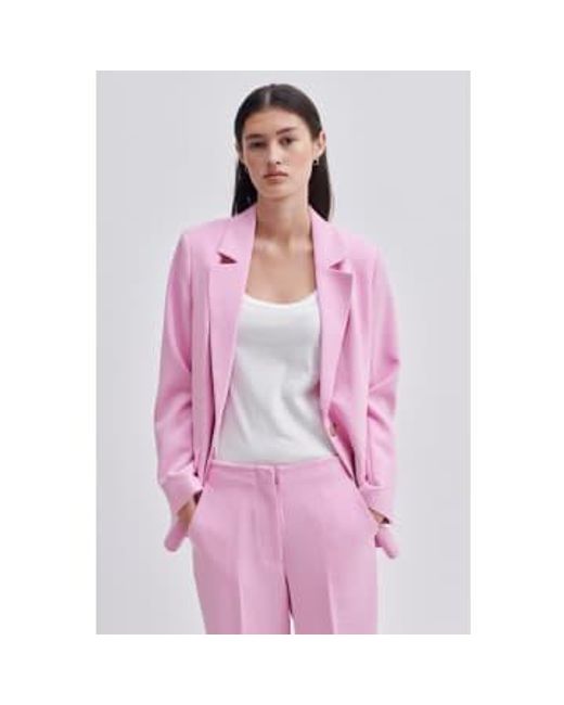 Begonia Evie Classic Womens Blazer di Second Female in Pink