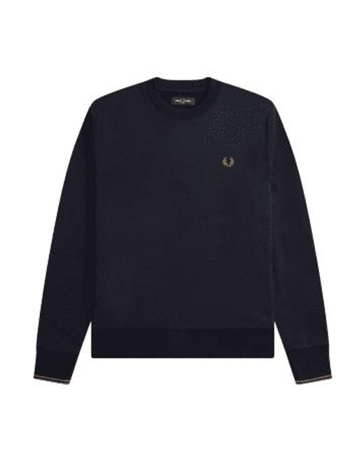 Fred Perry Blue Authentic Crew & Dark Caramel for men
