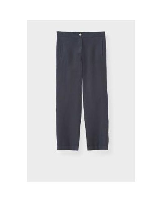 Pantalon lin en gris foncé ROSSO35 en coloris Blue