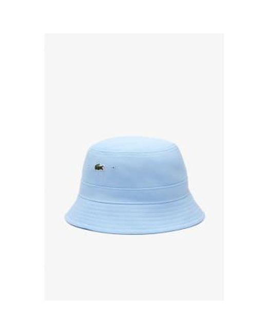 Lacoste Blue Organic Cotton Bucket Hat Medium
