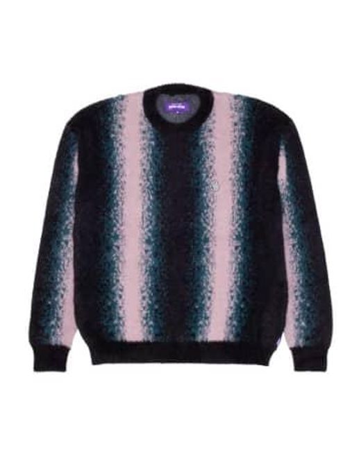 Fucking Awesome Blue Faux Hairy Crewneck Sweater M for men