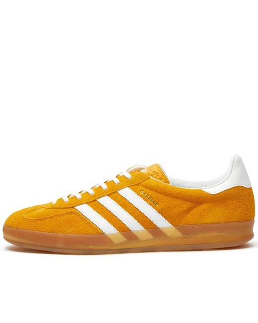 Gazelle Indoor Hq8716 Orange Peel / Cloud White / Gold Metallic Adidas Originals de hombre de color Yellow
