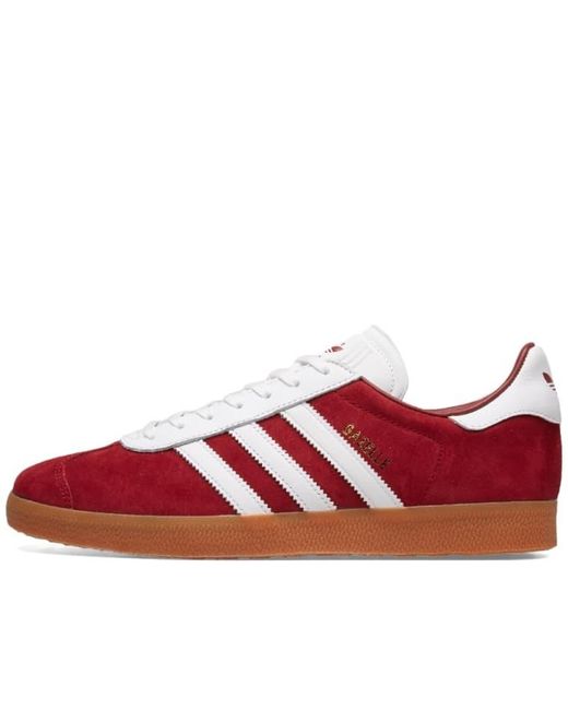Scarpe gazzelle collegiate bordeaux e scamosciato bianco da Uomo di adidas in Rosso - Lyst