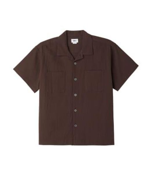 Obey Brown Sunrise Shirt Java Medium for men
