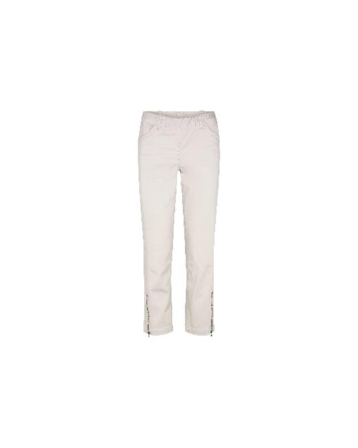 Pantalon Blanc Coupe Droite Piper Crop avec Zips LauRie en coloris Blanc |  Lyst