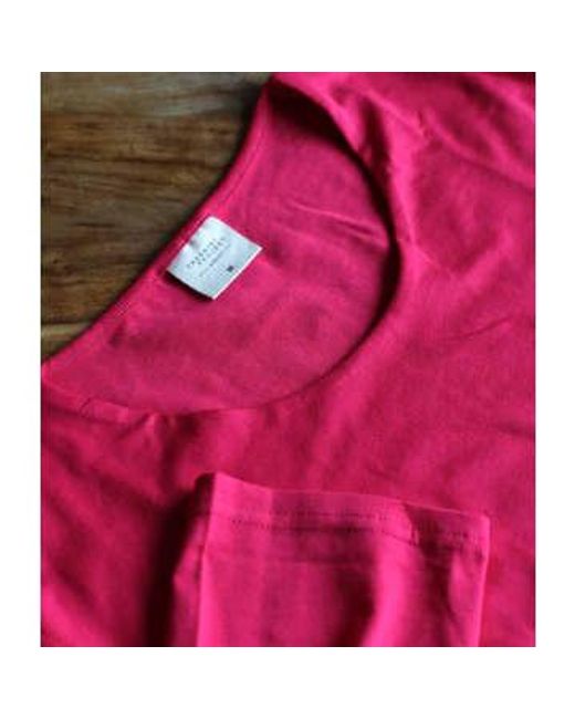 Cashmere Fashion Red The Shirt Project Organic Baumwolle-modal-mix Rundhals 3/4 Arm S / Schwarz