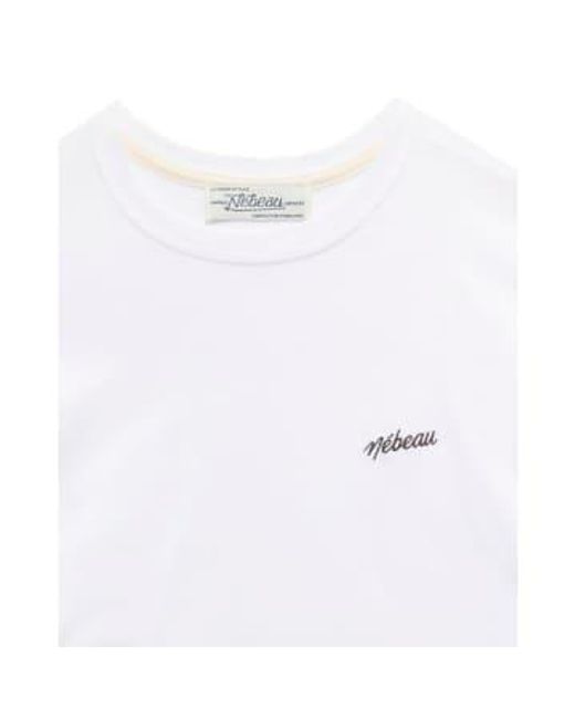Nebeau White T-shirt Pascal /noir Xs / for men
