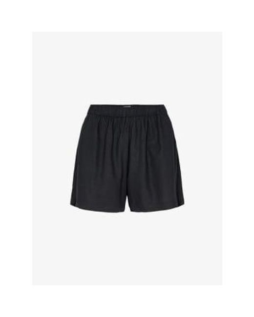 Levete Room Black Naja 8 Linen Shorts S
