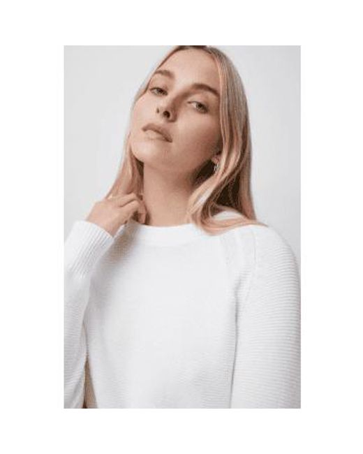 French Connection White Lily Mozart Crew Neck Jumper