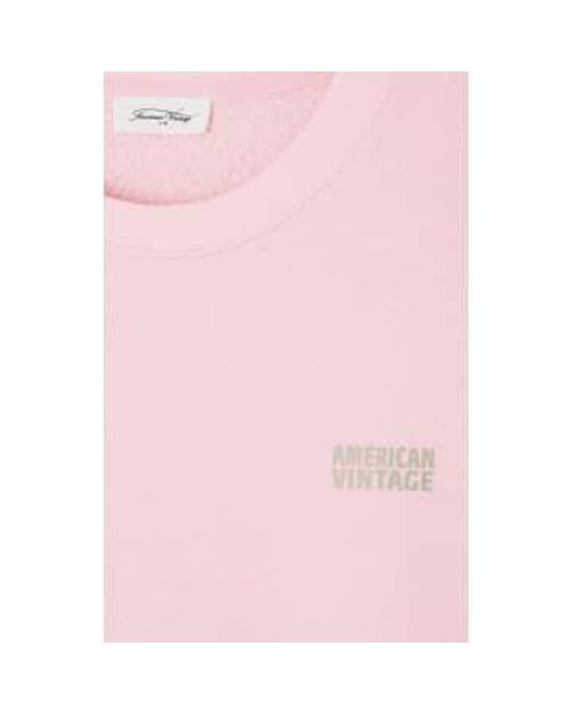 American Vintage Pink Dragee Vintage Izubird Sweatshirt