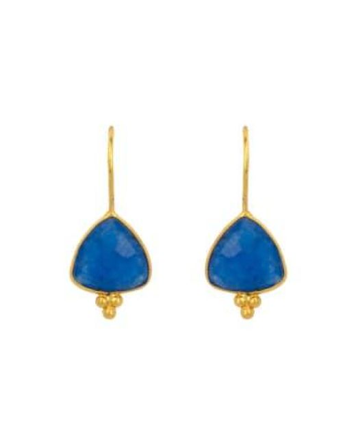 CollardManson Blue Lola Jade Earrings
