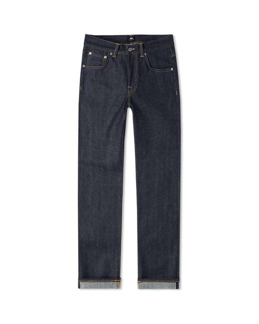 ED-71 Slim Straight Red Listed Selvage Denim Unwashed L32 Edwin pour homme en coloris Blue