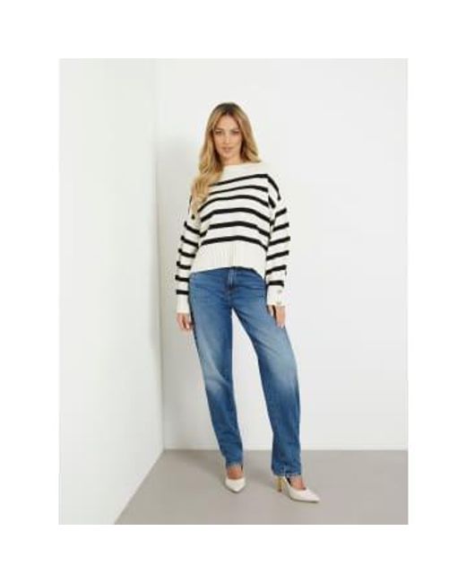 Guess White Mirelle Long Sleeve Sweater
