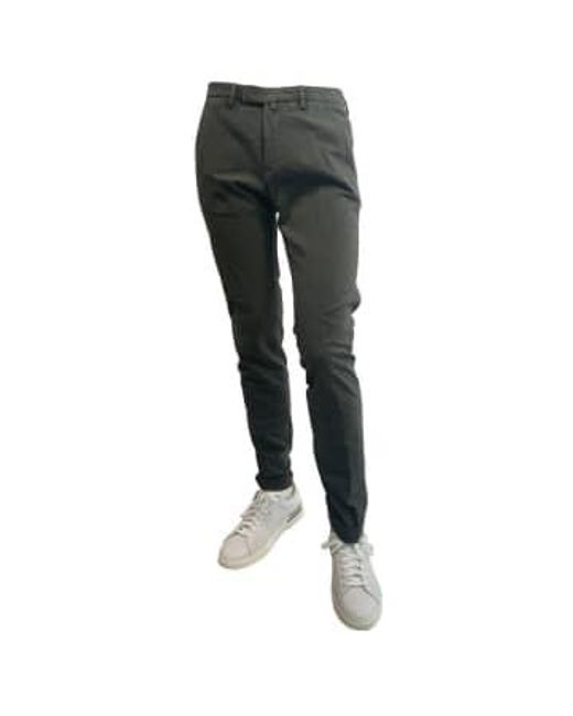 Pantalon chino stretch en coton coupe slim à carreaux bg03 423132 Briglia 1949 pour homme en coloris Black