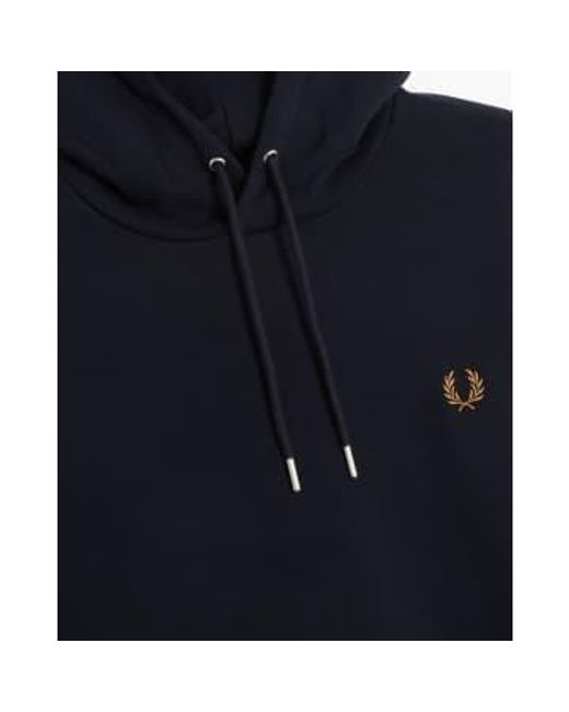 Fred Perry Blue Tipped Hooded Sweatshirt & Dark Caramel for men
