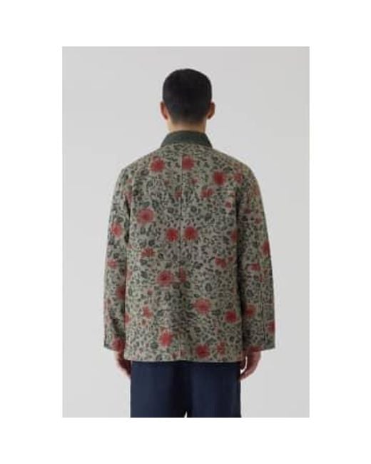 Closed Green Workwear Jacket Pockets Cotton Chick Floral Print Pine M for men