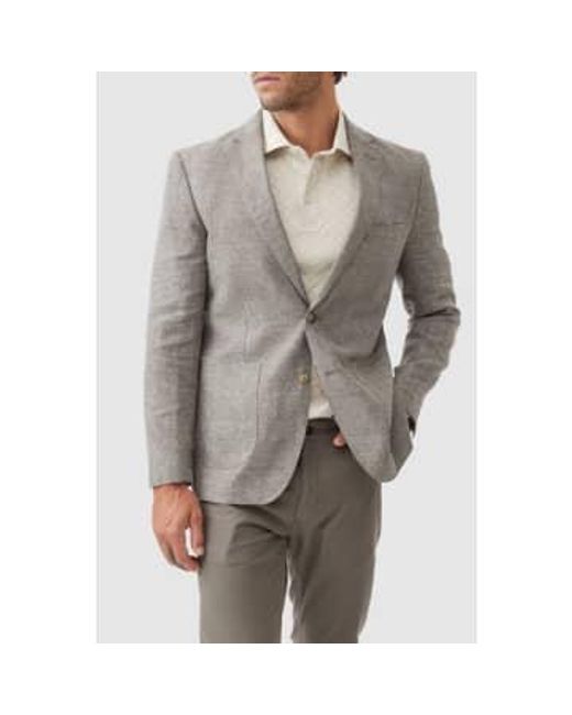 Cascas linen blend 2 button jacket in bp1550 Rodd & Gunn de hombre de color Gray