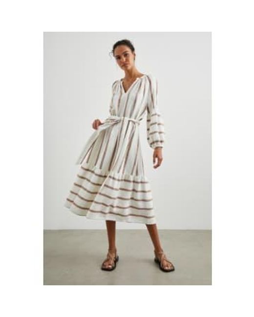 Rails White Coconut Stripe Vittoria Dress Xs /