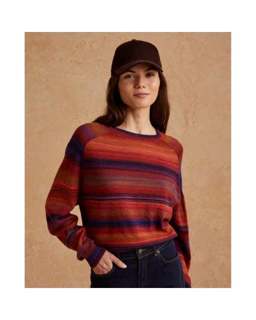 Yerse Red Space Dyed Crew Neck Jumper