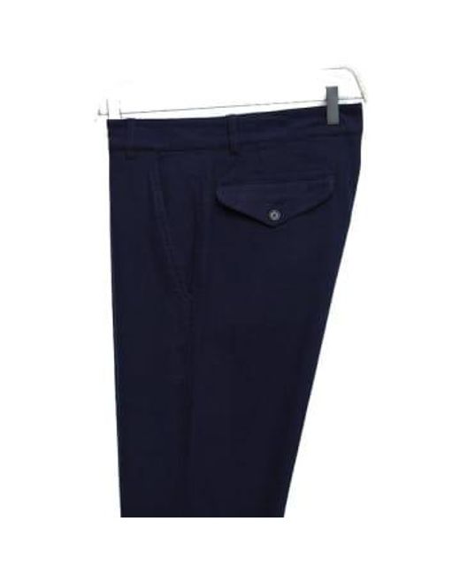 Pantalón aston azul marino sarga 00130 Universal Works de hombre de color Blue