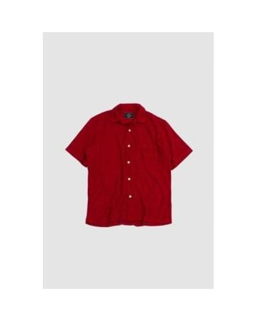 Portuguese Flannel Red Beach Club Shirt S for men