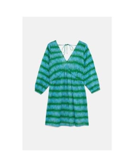 Compañía Fantástica Blue Summer Vibes Striped Short Dress 42c/41926 S