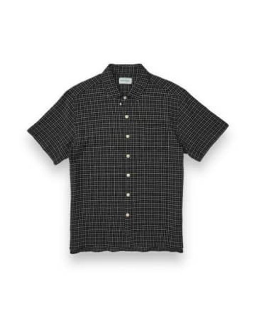 Riviera camisa manga corta priorato negro Oliver Spencer de hombre de color Black