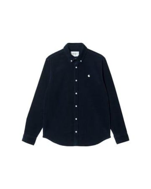 Carhartt Camisa Ls Madison Cord Dark Navy wax S in Blue for Men Lyst UK