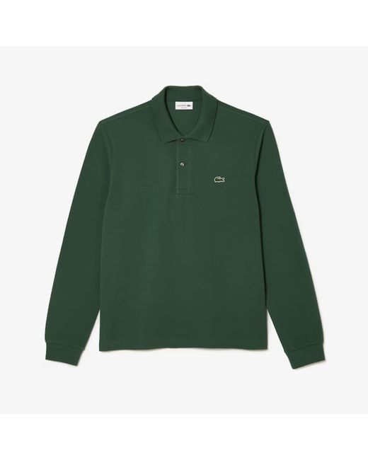 Lacoste Original L.12.12 Long Sleeve Cotton Polo Shirt in Green for Men |  Lyst