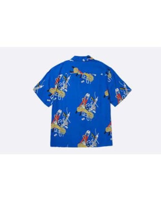 Huf Blue Skidrokyo Resort Shirt S / Azul for men