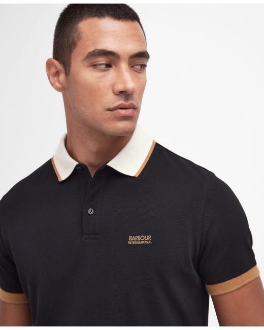 Barbour Black International Howall Polo Shirt for men