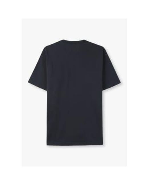 Mens 30/2 Camiseta bolsillo retorcido Jersey Mercerizado en Eclipse Total C P Company de hombre de color Blue