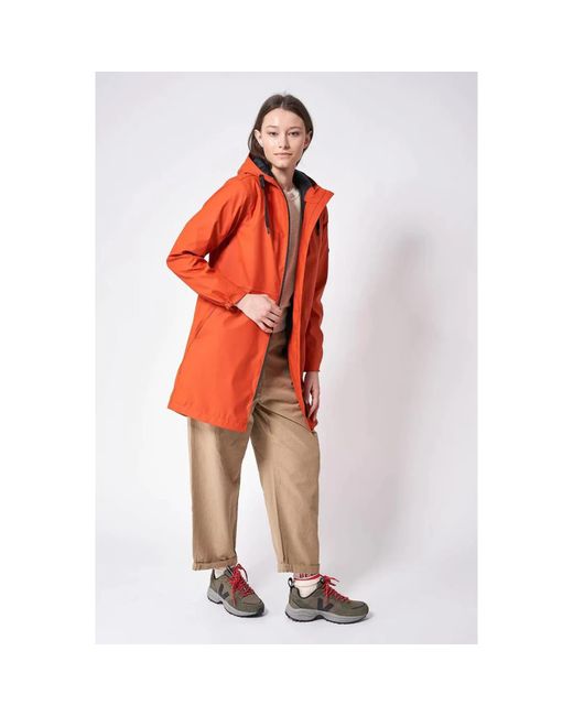 Tanta Orange Vanda Fleece Lined Waterproof Jacket