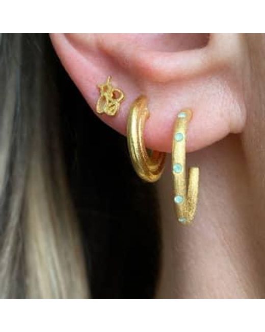 Lulu Yellow Bzzzz Earring Plated Brass