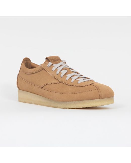 Clarks Natural Wallabee Tor Suede Shoes for men