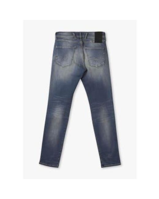 Replay Blue S Anbass Hyperflex Dust Slim Jeans for men