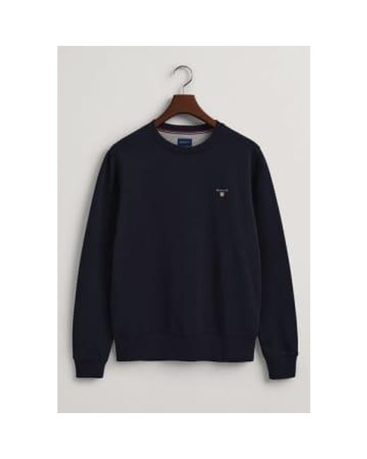 Dark Evening Original Crew Neck Sweatshirt di Gant in Blue da Uomo