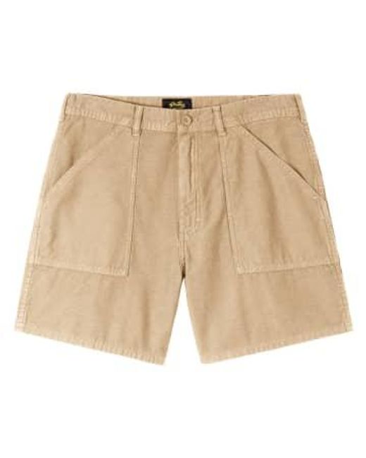 Fat Short 6 Inseam Sateen di Stan Ray in Natural da Uomo