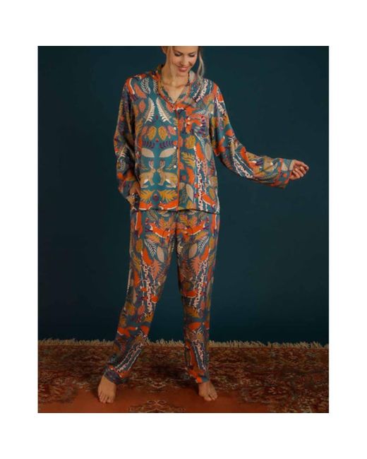 Powder Wild Woodland Luxury Pyjamas Soft Modal Fabric - RRP £75-Brand New &  Tags