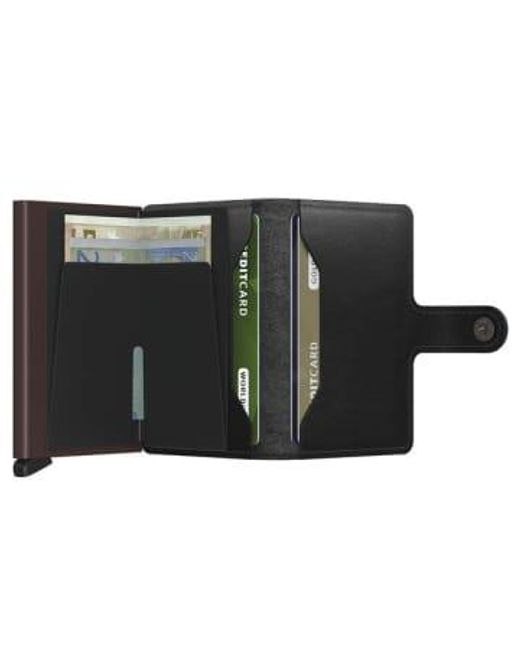 Mini portefeuille original noir / marron Secrid pour homme en coloris Black
