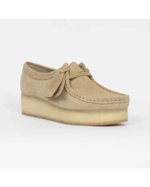 Womens Wallacraft Bee Suede Shoes In Beige di Clarks in Natural