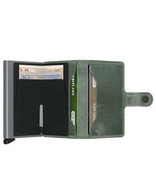 Mini billetera Vintage Sabio Secrid de hombre de color Green