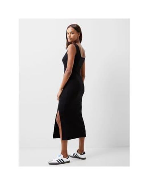 Rassia Rib Square Neck Dress Or Out di French Connection in Black