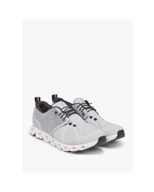 On Shoes White S Cloud 5 Waterproof Trainers for men